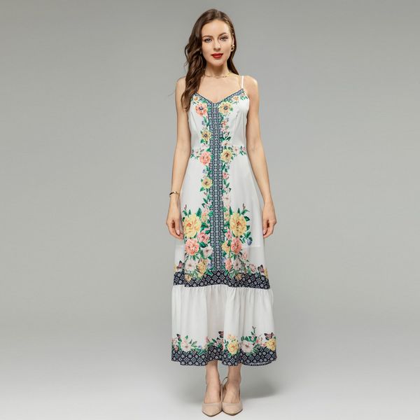 512 2023 runway dress spaghetti strap sleeveless white embroidery dress empire brand same style dress flora print womens clothes sh, Black
512 2023 runway dress spaghetti strap sleeveless white embroidery dress empire brand same style dress flora print womens clothes sh, Black