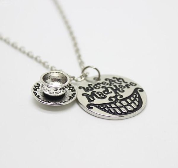 alice in wonderland necklacequotwe039re all mad herequothand stamped letter pendant necklace cup charm cat smile gift fairy4721822, Silver
alice in wonderland necklacequotwe039re all mad herequothand stamped letter pendant necklace cup charm cat smile gift fairy4721822, Silver