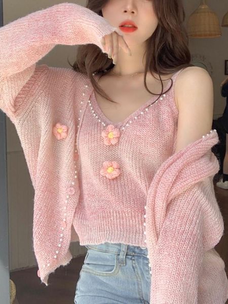 sweaters 2022 autumn 2 piece set women knitter suits pink sweater elegant cardigan + y2k crop office lady kawaii clothing korean, White;black
sweaters 2022 autumn 2 piece set women knitter suits pink sweater elegant cardigan + y2k crop office lady kawaii clothing korean, White;black