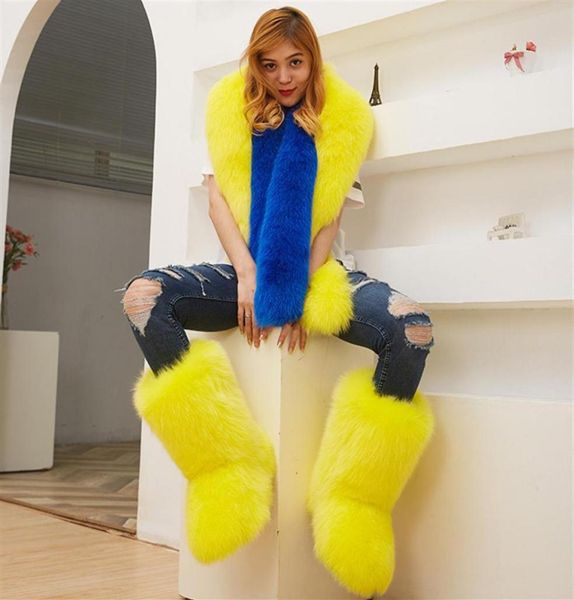 women lady real fox fur snow boot with fur lined lining winter plus size furry fluffy calf boot outdoor midboot274c2870640, Black
women lady real fox fur snow boot with fur lined lining winter plus size furry fluffy calf boot outdoor midboot274c2870640, Black