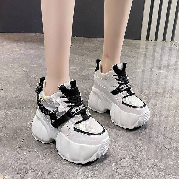 platform shoes chains women's sneakers heightened breathable casual shoes designer shoes for women fashion thick-soled sneakers, Black
platform shoes chains women's sneakers heightened breathable casual shoes designer shoes for women fashion thick-soled sneakers, Black