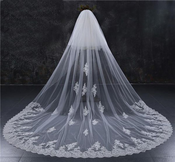 new style two layers full edge with lace luxury 3 meters long wedding veil with comb white ivory bridal veil velos de novia4775527, Black
new style two layers full edge with lace luxury 3 meters long wedding veil with comb white ivory bridal veil velos de novia4775527, Black