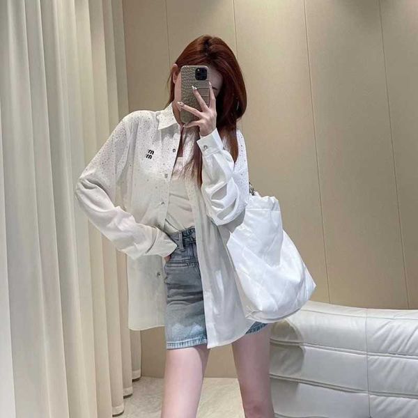 summer blouse designer white shirt fashion diamond embroidery letter shirts lapel cardigan long sleeved shirt breathable womens clothing
summer blouse designer white shirt fashion diamond embroidery letter shirts lapel cardigan long sleeved shirt breathable womens clothing