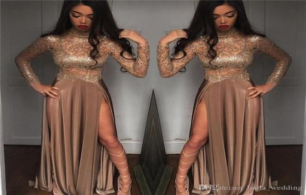 2019 vintage high collar long sleeves prom dress lace split formal holidays wear graduation evening party gown custom made p2061263, Black
2019 vintage high collar long sleeves prom dress lace split formal holidays wear graduation evening party gown custom made p2061263, Black