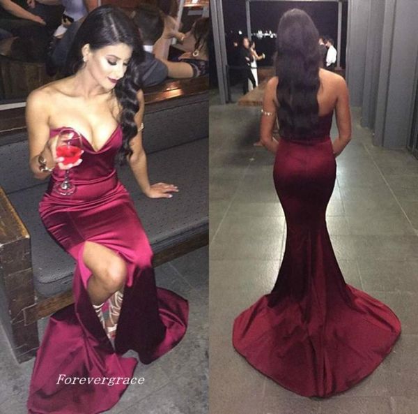 sweetheart burgundy mermaid long prom dress side slit satin formal evening party gown custom made plus size6631239, Black
sweetheart burgundy mermaid long prom dress side slit satin formal evening party gown custom made plus size6631239, Black