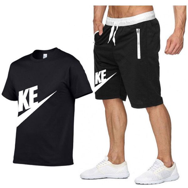 2 piece set t-shirt shorts summer brand jogging suit letter outfits solid color sportswear, Gray
2 piece set t-shirt shorts summer brand jogging suit letter outfits solid color sportswear, Gray