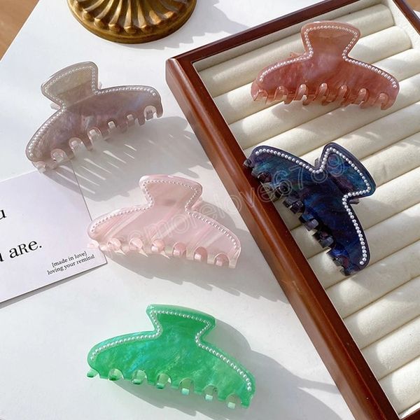 8.2cm ins sweet pearl acrylic hair claw clips bling marble starry sky color crab hair clips women ponytail clip hair accessories, Slivery;golden
8.2cm ins sweet pearl acrylic hair claw clips bling marble starry sky color crab hair clips women ponytail clip hair accessories, Slivery;golden