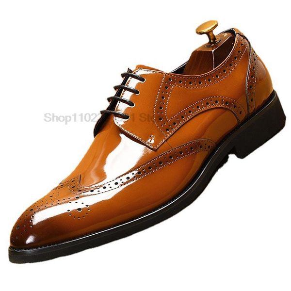 genuine leather mens fashion business office dress shoes italian oxfords derby shoes pointed toe wedding formal brogue shoes, Black
genuine leather mens fashion business office dress shoes italian oxfords derby shoes pointed toe wedding formal brogue shoes, Black