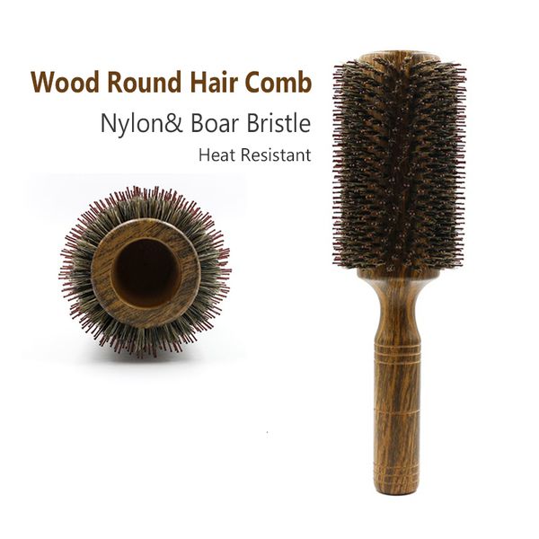 Brushes Professional 65mm Wood Round Hairbrush Roll Combs Boar Bristle Curly Hair Straightening Brush For Hairdresser 230529
Brushes Professional 65mm Wood Round Hairbrush Roll Combs Boar Bristle Curly Hair Straightening Brush For Hairdresser 230529