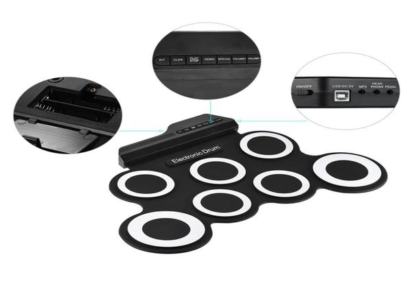 portable electronic drum digital usb 7 pads roll drum set silicone electric drum pillow kit with drumsticks foot pedal5066280
portable electronic drum digital usb 7 pads roll drum set silicone electric drum pillow kit with drumsticks foot pedal5066280