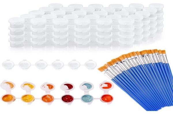 strips 120 pots empty paint mini clear storage containers and 20 pcs brushes painting arts crafts gift sets4266748
strips 120 pots empty paint mini clear storage containers and 20 pcs brushes painting arts crafts gift sets4266748