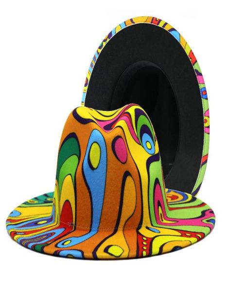 2021 artificial wool vintage graffiti painted fedora winter autumn jazz caps print tie dye pattern colorful wide brim fedora hat4650305, Blue;gray
2021 artificial wool vintage graffiti painted fedora winter autumn jazz caps print tie dye pattern colorful wide brim fedora hat4650305, Blue;gray