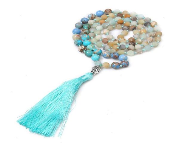 frosted amazonite amp emperor pendant stone 108 mala beads knotted necklace men women yoga blessing jewelry with buddha head tasse6577207, Silver
frosted amazonite amp emperor pendant stone 108 mala beads knotted necklace men women yoga blessing jewelry with buddha head tasse6577207, Silver