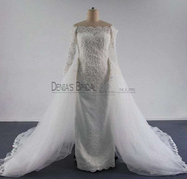 2016 detachable overskirts wedding dress off shoulder beaded applique crystal over satin illusion long sleeves chapel train bridal5716150, White
2016 detachable overskirts wedding dress off shoulder beaded applique crystal over satin illusion long sleeves chapel train bridal5716150, White