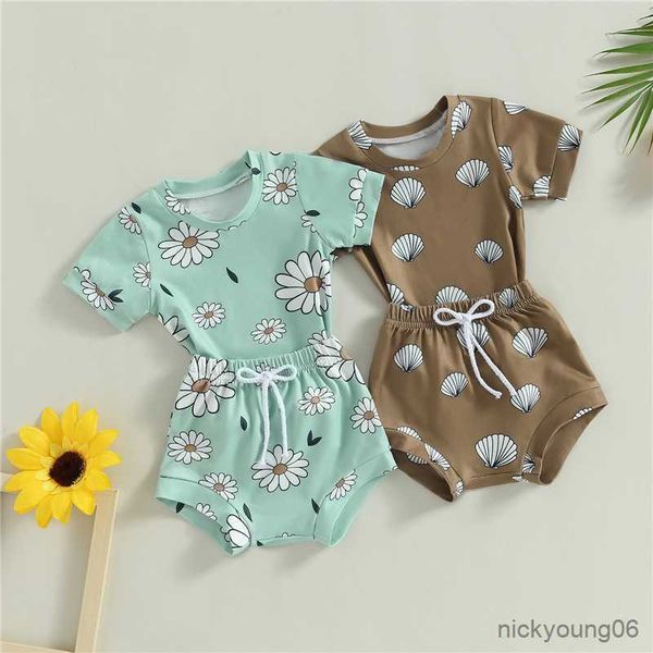 clothing sets fashion infant baby girls summer 2-piece outfit casual shell/ floral print short sleeve t-shirt and elastic shorts set, White
clothing sets fashion infant baby girls summer 2-piece outfit casual shell/ floral print short sleeve t-shirt and elastic shorts set, White