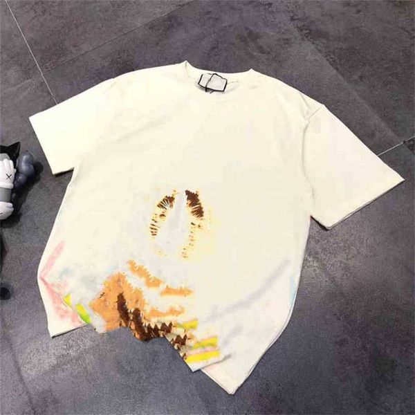 2023 new t-shirt pure cotton men's rainbow big head couple heavy industry spray painting age reducing short sleeve loose casual, White;black
2023 new t-shirt pure cotton men's rainbow big head couple heavy industry spray painting age reducing short sleeve loose casual, White;black