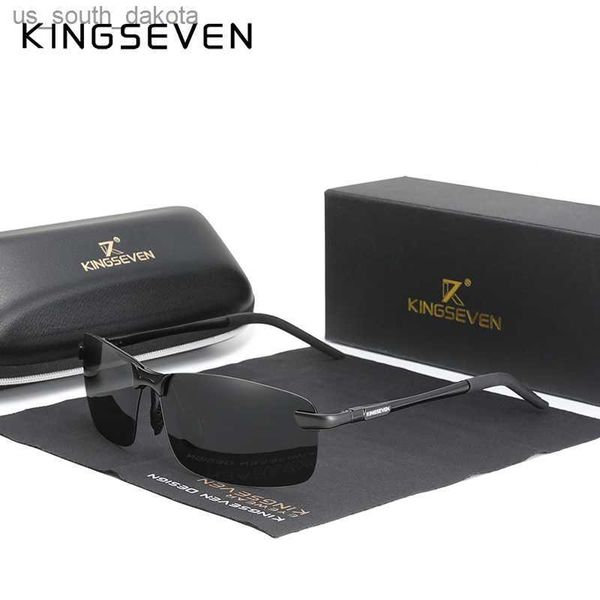 sunglasses kingseven new upgrade fashion men's aluminum sunglasses polarized rimless simple design driving sun glasses brand men uv400, White;black
sunglasses kingseven new upgrade fashion men's aluminum sunglasses polarized rimless simple design driving sun glasses brand men uv400, White;black
