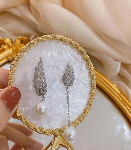 dangle chandelier timeonly sparkly cz zircon angel wing earrings for women girl alloy simulated pearl asymmetry long drop party 9118460, Silver
dangle chandelier timeonly sparkly cz zircon angel wing earrings for women girl alloy simulated pearl asymmetry long drop party 9118460, Silver