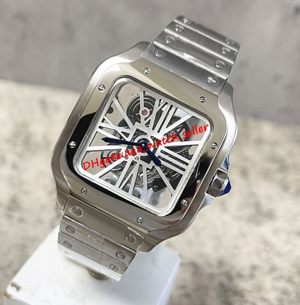 luxury mens designer watches 39.8mm skeleton dial vk quartz moevement blue piano paint hands transparent back stainless steel elegant wristw, Slivery;brown
luxury mens designer watches 39.8mm skeleton dial vk quartz moevement blue piano paint hands transparent back stainless steel elegant wristw, Slivery;brown