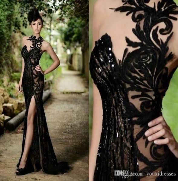 prom dresses 2018 black sheer jewel neck mermaid high slit evening gowns plus size custom made vestidos de festa6563314
prom dresses 2018 black sheer jewel neck mermaid high slit evening gowns plus size custom made vestidos de festa6563314