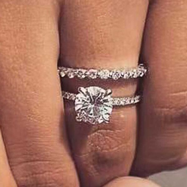 band rings huitan delicate women's set rings full paved dazzling cubic zirconia proposal engagement wedding rings eternity fashion jewe, Silver
band rings huitan delicate women's set rings full paved dazzling cubic zirconia proposal engagement wedding rings eternity fashion jewe, Silver