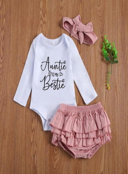 018months newborn infant baby girls clothes letter print long sleeve bodysuits uffle shortsheadband 3pcs outfits set9605891, White
018months newborn infant baby girls clothes letter print long sleeve bodysuits uffle shortsheadband 3pcs outfits set9605891, White