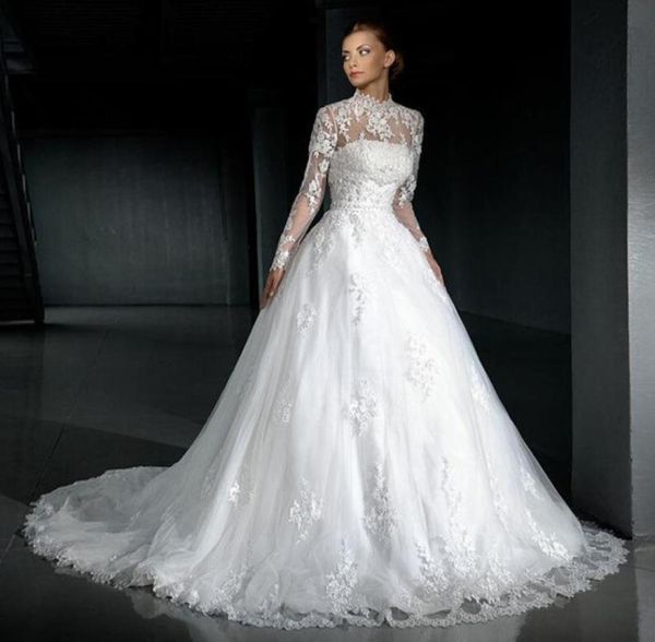 2019 latest long sleeve high neck wedding dress with jacket lace tulle a line court train bridal gowns custom made29054119947037, White
2019 latest long sleeve high neck wedding dress with jacket lace tulle a line court train bridal gowns custom made29054119947037, White