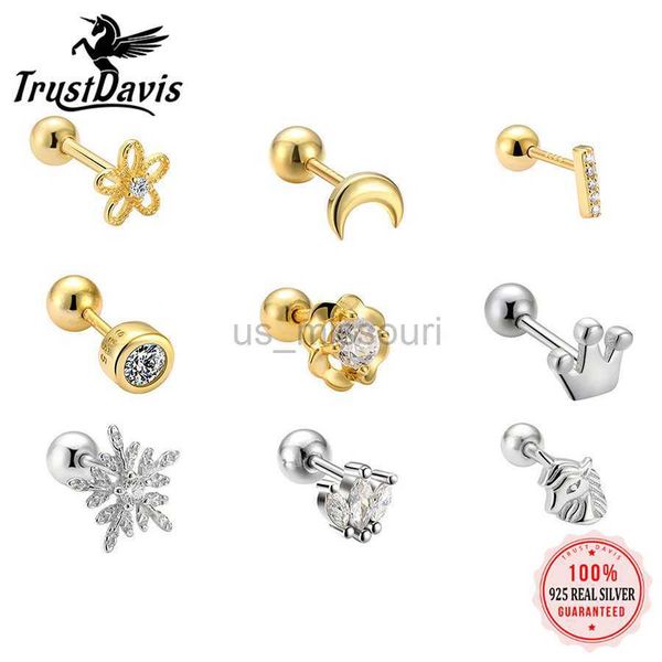 stud trustdavis 1pcs real 925 sterling silver fashion cross flower crown beads screw stud earrings for women fine jewelry da2276 j230529, Golden;silver
stud trustdavis 1pcs real 925 sterling silver fashion cross flower crown beads screw stud earrings for women fine jewelry da2276 j230529, Golden;silver