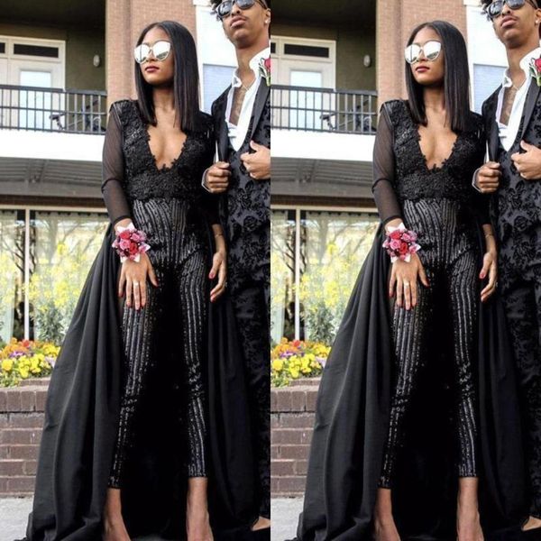 2019 black jumpsuits prom dress long sleeves pageant holidays graduation wear evening party gown custom made plus size6187968
2019 black jumpsuits prom dress long sleeves pageant holidays graduation wear evening party gown custom made plus size6187968