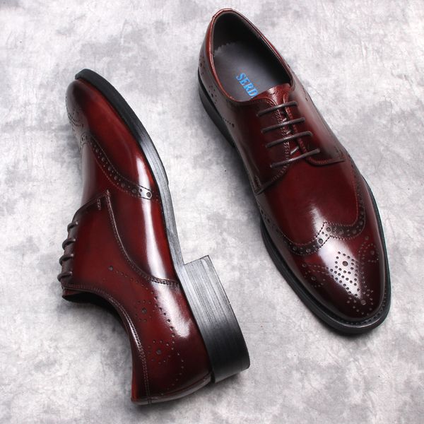 classic italy mens oxford genuine leather brogue shoes burgundy black lace up pointed toe wedding party dress formal shoes men
classic italy mens oxford genuine leather brogue shoes burgundy black lace up pointed toe wedding party dress formal shoes men