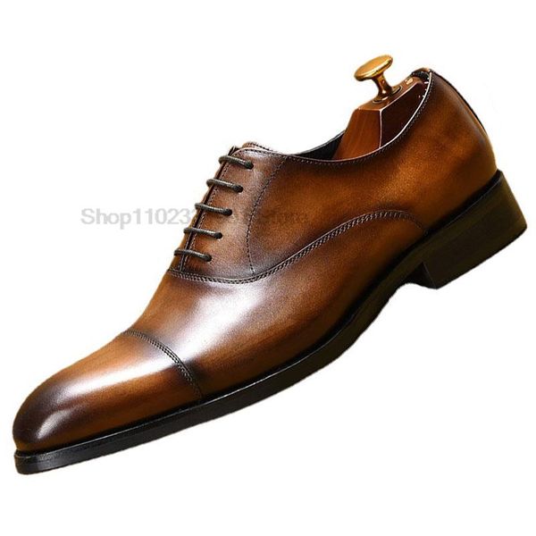 luxury men oxford shoes classic style dress genuine leather shoes black brown lace up pointed toe formal shoes men
luxury men oxford shoes classic style dress genuine leather shoes black brown lace up pointed toe formal shoes men
