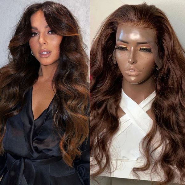 brown color body wave synthetic wig long hair natural wavy preplucke fiber lace front wig for women cosplay daily use, Black
brown color body wave synthetic wig long hair natural wavy preplucke fiber lace front wig for women cosplay daily use, Black