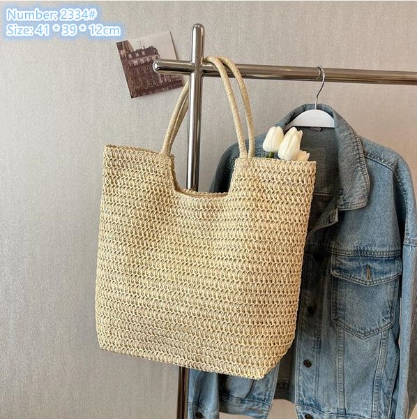 Outlet factory ladies shoulder bags 2 colors summer seaside holiday leisure straw bag simple Joker woven beach handbags light fashion tote handbag 2334#, Brown
Outlet factory ladies shoulder bags 2 colors summer seaside holiday leisure straw bag simple Joker woven beach handbags light fashion tote handbag 2334#, Brown
