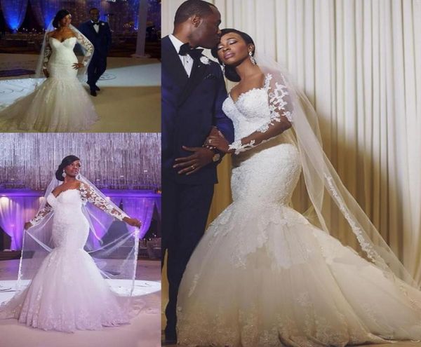 2022 vintage african mermaid wedding dresses long sleeves sweetheart lace appliques crystal beaded plus size court train form2517021, White
2022 vintage african mermaid wedding dresses long sleeves sweetheart lace appliques crystal beaded plus size court train form2517021, White
