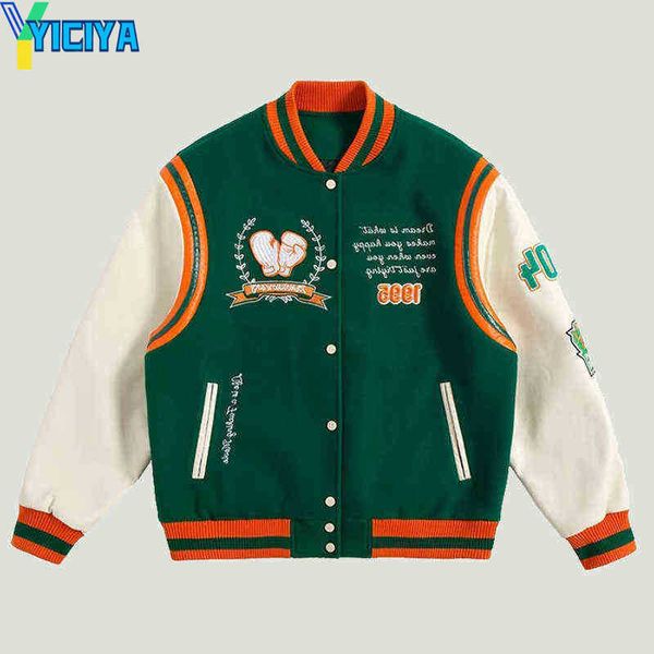 yiciya vintage patchwork baseball jacket men streetwear harajuku letter embroidery coats oversize casual bomber varsity jackets unisex, Black;brown
yiciya vintage patchwork baseball jacket men streetwear harajuku letter embroidery coats oversize casual bomber varsity jackets unisex, Black;brown