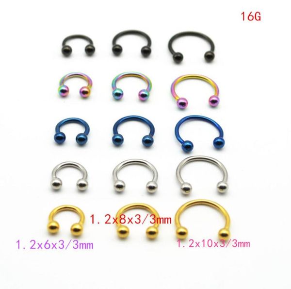 horseshoe 316l surgical steel nostril nose ring circular piercing ball body jewelry rings cbr earring16g 6mm 8mm 10mm 50pcslot4366498, Silver
horseshoe 316l surgical steel nostril nose ring circular piercing ball body jewelry rings cbr earring16g 6mm 8mm 10mm 50pcslot4366498, Silver