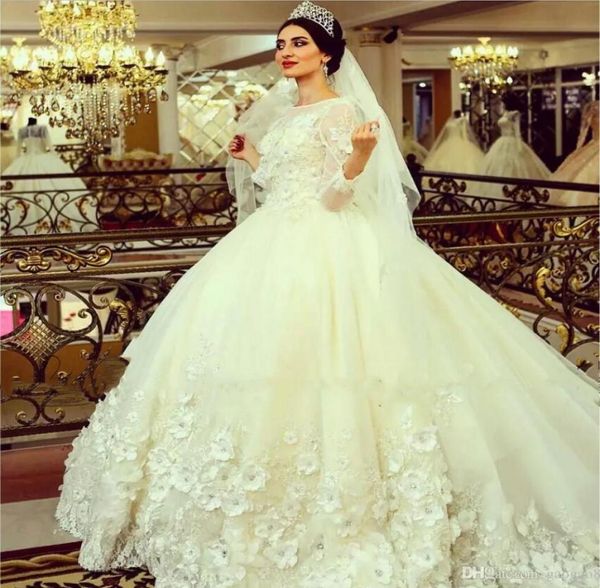 2018 luxury lace beaded applique handmade 3d floral long sleeve cathedral fabric wedding gowns new muslim ball gown wedding dresse3908876, White
2018 luxury lace beaded applique handmade 3d floral long sleeve cathedral fabric wedding gowns new muslim ball gown wedding dresse3908876, White