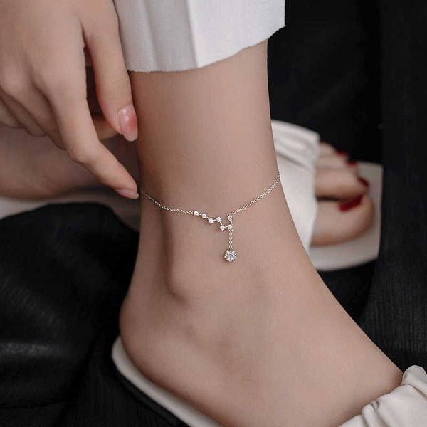 anklets dainty silver color crystal big dipper chain ankle bracelet for women beach barefoot sandals accessories female anklet leg aa230530, Red;blue
anklets dainty silver color crystal big dipper chain ankle bracelet for women beach barefoot sandals accessories female anklet leg aa230530, Red;blue