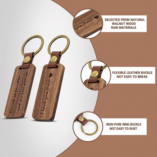 creative soft leather wooden keychains pendant lettering metal car keychain jewelry father's day gift in bulk, Silver
creative soft leather wooden keychains pendant lettering metal car keychain jewelry father's day gift in bulk, Silver