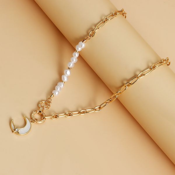 designer necklaces punk collarbone chain minor crescent oyster necklace, hand-stitched beaded necklace personality necklace designer jewelry, Silver
designer necklaces punk collarbone chain minor crescent oyster necklace, hand-stitched beaded necklace personality necklace designer jewelry, Silver