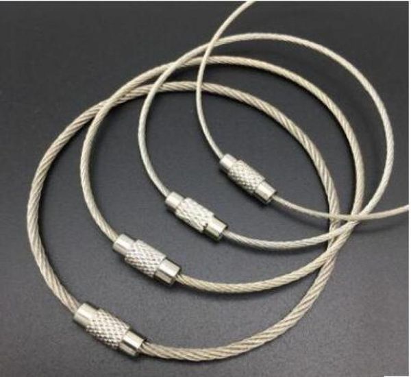 screw locking stainless steel wire keychain cable rope keys holder keyring key chain rings cables outdoor hiking keychains9505128, Silver
screw locking stainless steel wire keychain cable rope keys holder keyring key chain rings cables outdoor hiking keychains9505128, Silver