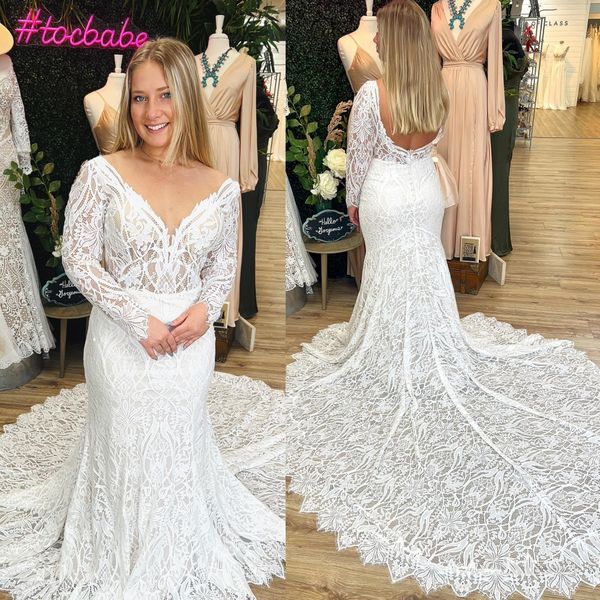 modern boho lace wedding dress 2023 long sleeve mermaid v-neck vestidos de novia beach garden castle outdoor bohemian bridal gown robe de ma, White
modern boho lace wedding dress 2023 long sleeve mermaid v-neck vestidos de novia beach garden castle outdoor bohemian bridal gown robe de ma, White