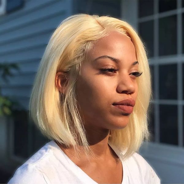 13x4 straight lace front wig brazilian blonde bob human hair wigs for women pre plucked t part 4x4 closure 613 lace frontal wig, Black;brown
13x4 straight lace front wig brazilian blonde bob human hair wigs for women pre plucked t part 4x4 closure 613 lace frontal wig, Black;brown