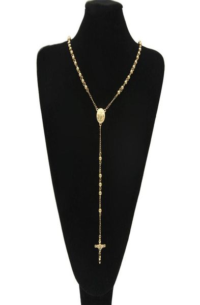 gold stainless steel bead chain jesus christ cross pendant rosary long necklace mens womens hip hop jewelry250i2273770, Silver
gold stainless steel bead chain jesus christ cross pendant rosary long necklace mens womens hip hop jewelry250i2273770, Silver