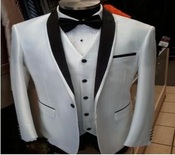 custom made white groom suits for wedding one buttoms gentleman groomsmen tuxedos man suit jacketbowtievest6009136, Black;gray
custom made white groom suits for wedding one buttoms gentleman groomsmen tuxedos man suit jacketbowtievest6009136, Black;gray