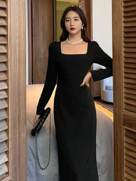 bodycon midi dress spring summer 2023 new elegant fashion office lady long sleeves solid color women slim party clothes dresses, Black;gray
bodycon midi dress spring summer 2023 new elegant fashion office lady long sleeves solid color women slim party clothes dresses, Black;gray