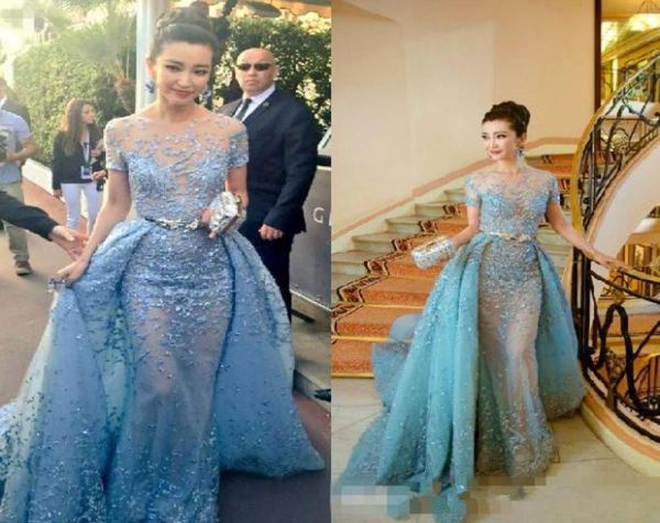2019 light sky blue evening dresses sheer neck short sleeves appliques lace tulle over skirt celebrity dresses formal prom dresses5933788, Black;red 
2019 light sky blue evening dresses sheer neck short sleeves appliques lace tulle over skirt celebrity dresses formal prom dresses5933788, Black;red