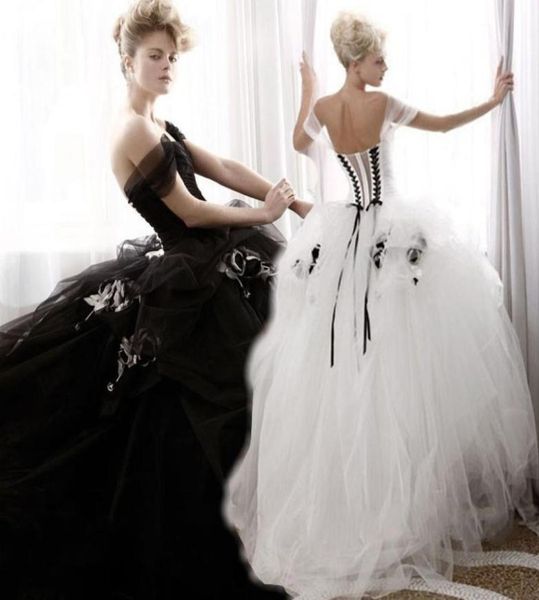 ball gown white and black gothic wedding dresses off the shoulder corset back tulle non traditional bridal gowns colored9949110
ball gown white and black gothic wedding dresses off the shoulder corset back tulle non traditional bridal gowns colored9949110