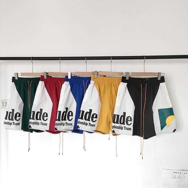 meichao rhude panel short sunset print contrast sports shorts casual capris for men and women, White;black
meichao rhude panel short sunset print contrast sports shorts casual capris for men and women, White;black
