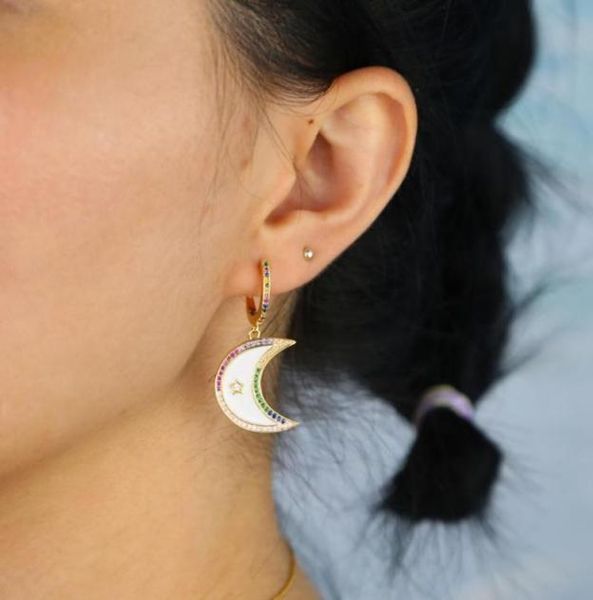 moonlight crescent rainbow cz hoop earrings 2021 christmas gift north star geometric women gold filled trendy enamel jewelry hug9258694, Golden;silver
moonlight crescent rainbow cz hoop earrings 2021 christmas gift north star geometric women gold filled trendy enamel jewelry hug9258694, Golden;silver